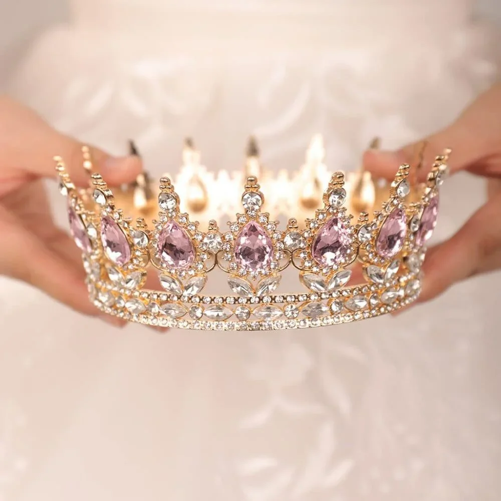 Crystal Wedding Crowns, Baroque Queen Crowns, Costume Party Hair Accessories